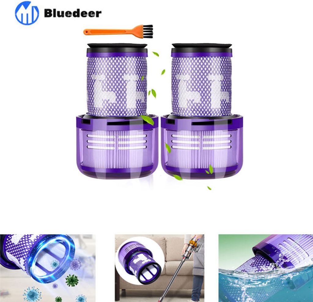 2 Stück Dyson v12 Filter, für Dyson v12 Slim Absolute Filter Staubsauger, für Dyson v12 Filter waschbares HEPA-Zubehör, Dyson v12 Slim Hinterfi...