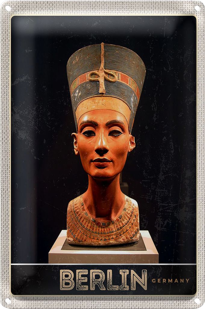 Blechschild Reise 20x30cm Berlin Deutschland Museum Pharao