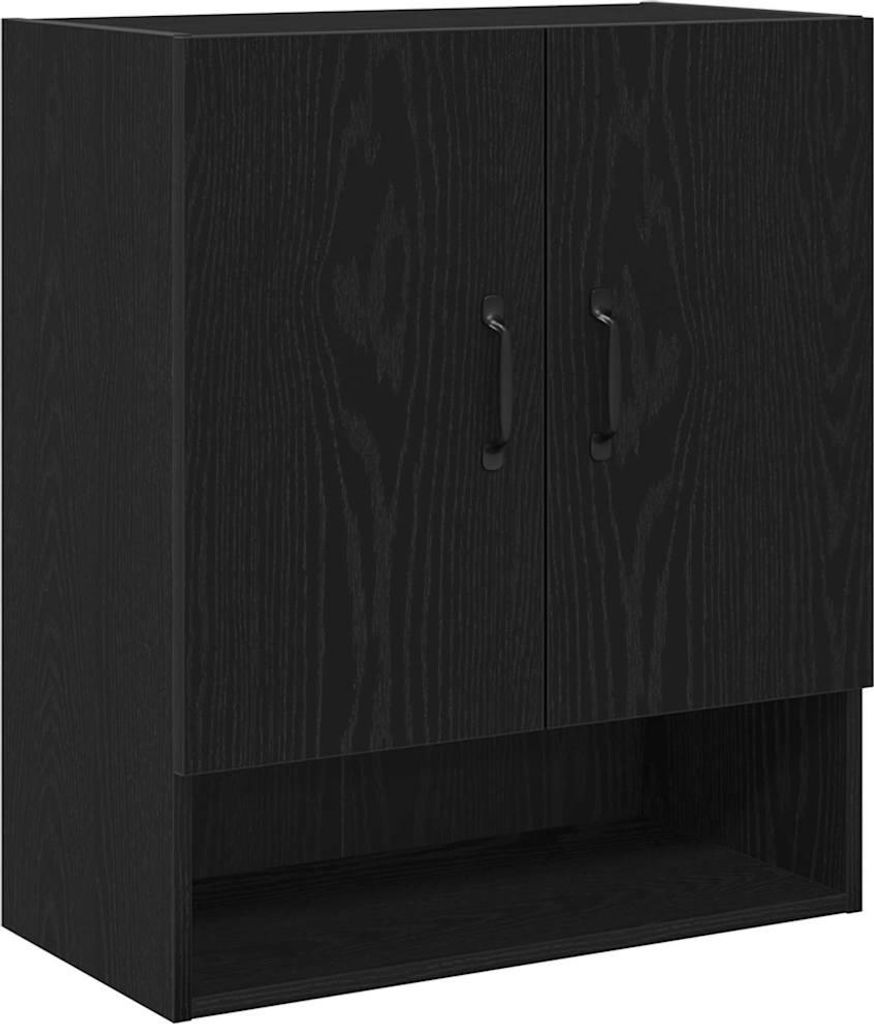 vidaXL Wandschrank Schwarz Eichen-Optik 60 x 30 x 70 cm Holzwerkstoff