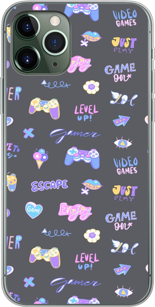 MuchoWow Handyhülle Schutzhülle Hülle für Telefoonhoesje iPhone 11 Pro Mädchen - Spiele - Konsole - Muster - Mädchen - Kinder - Kind - Kind...