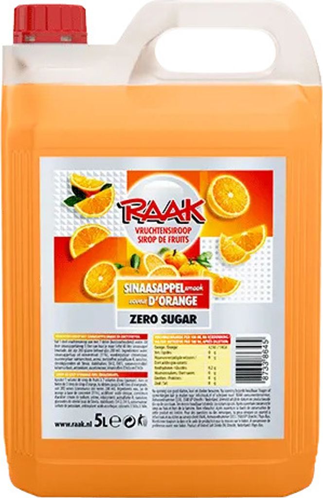 Raak Fruchtsirup Zero Sugar Orange - 5 Liter Produktbild 