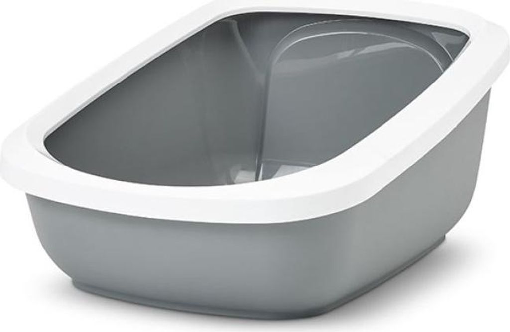 SAVIC ASEO JUMBO Katzentoilette weiß und grau Produktbild 