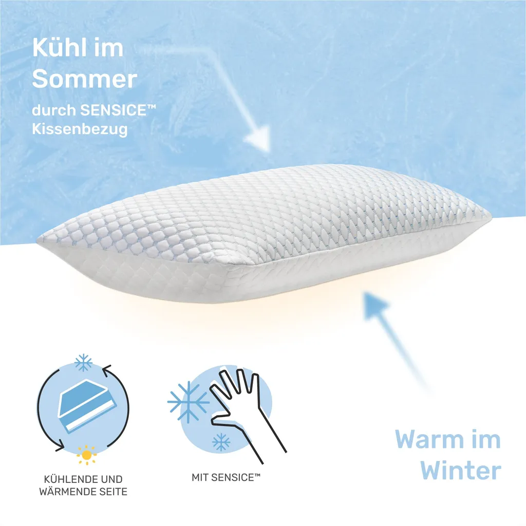 Oreiller DD FlexiCloud SENSICE 80 x 40 cm - Coussin Ergonomique Premium