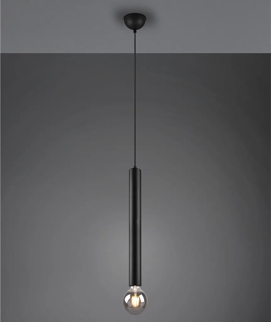 Suspension Plafonnier Mieko Shadora Noir Mat - Éclairage de Salon Chic