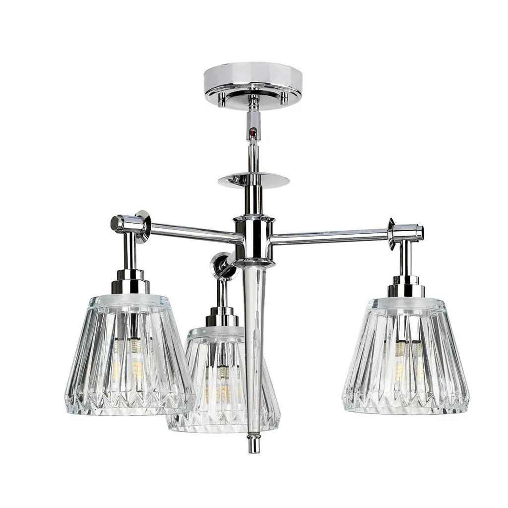 Suspension Agatha Elstead : solution d'éclairage design chrome et LED