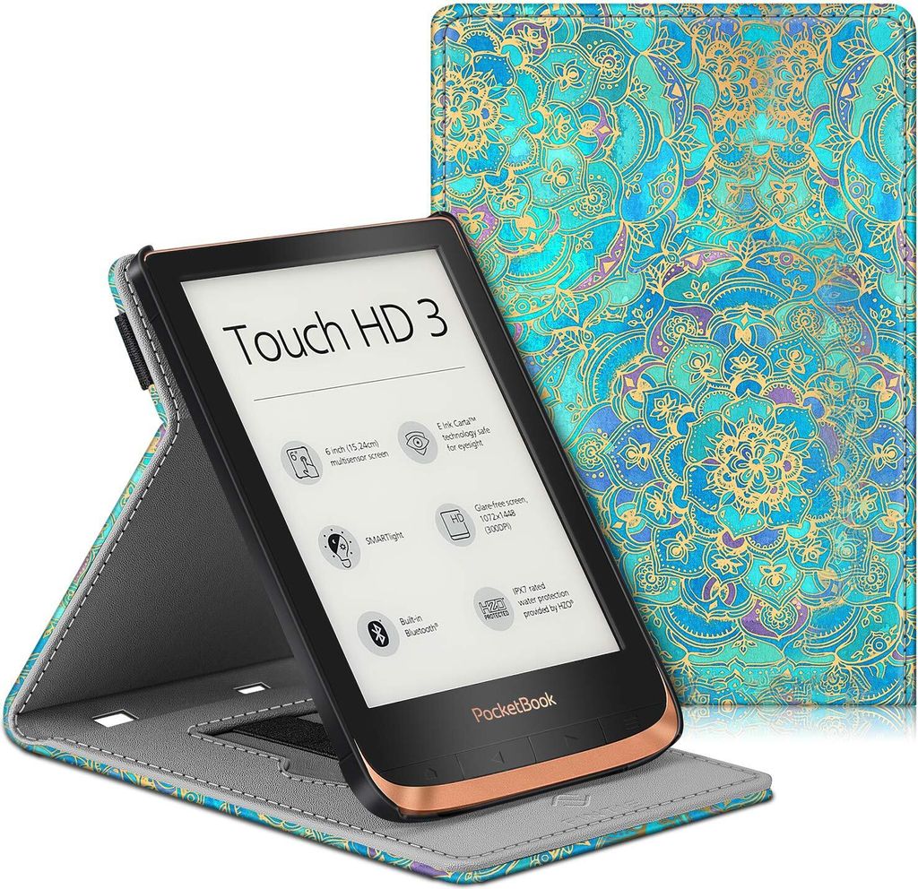 Fintie Hülle für Pocketbook Touch HD 3 / Touch Lux 5 / Touch Lux 4 / Basic Lux 2 / Color (2020) e-Book Reader - Multi-Sichtwinkel Schutzhülle mi...
