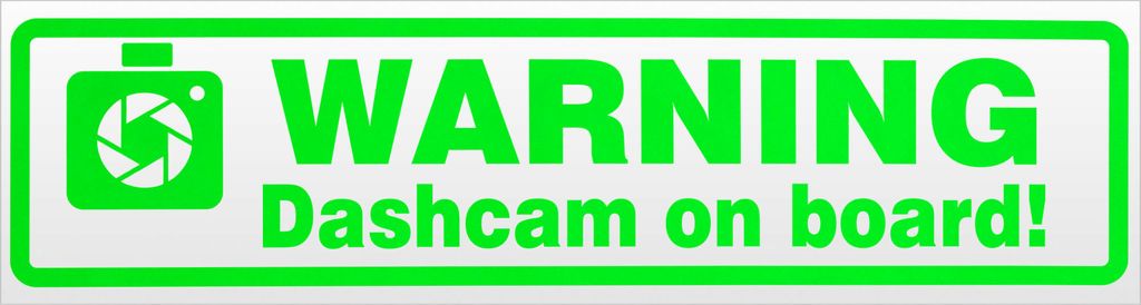 Kiwistar Dashcam Recording Magnetschild Schild magnetisch - 30cm Neongrün - Magnetfolie für Auto PKW Kfz