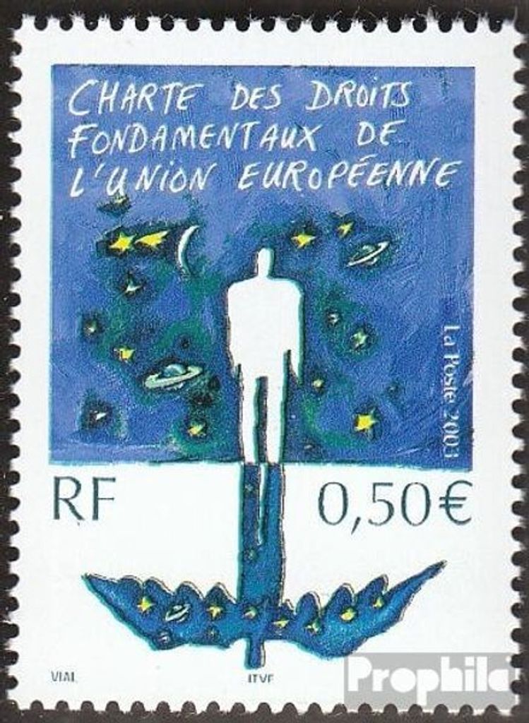 Briefmarken Frankreich 2003 Mi 3695 (kompl.Ausg.) postfrisch Grundrechte der EU