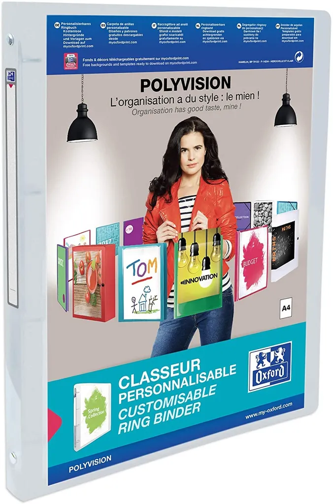Classeur 2 anneaux ELBA Polyvision 20mm incolore 100202277 lot de 12