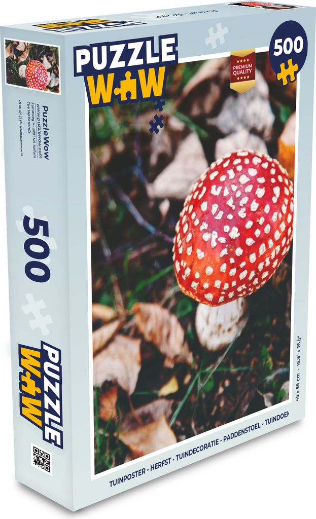 MuchoWow Puzzle 500 Teile Herbst - Pilz - Blätter - Natur - Denken - Spiel - Toy