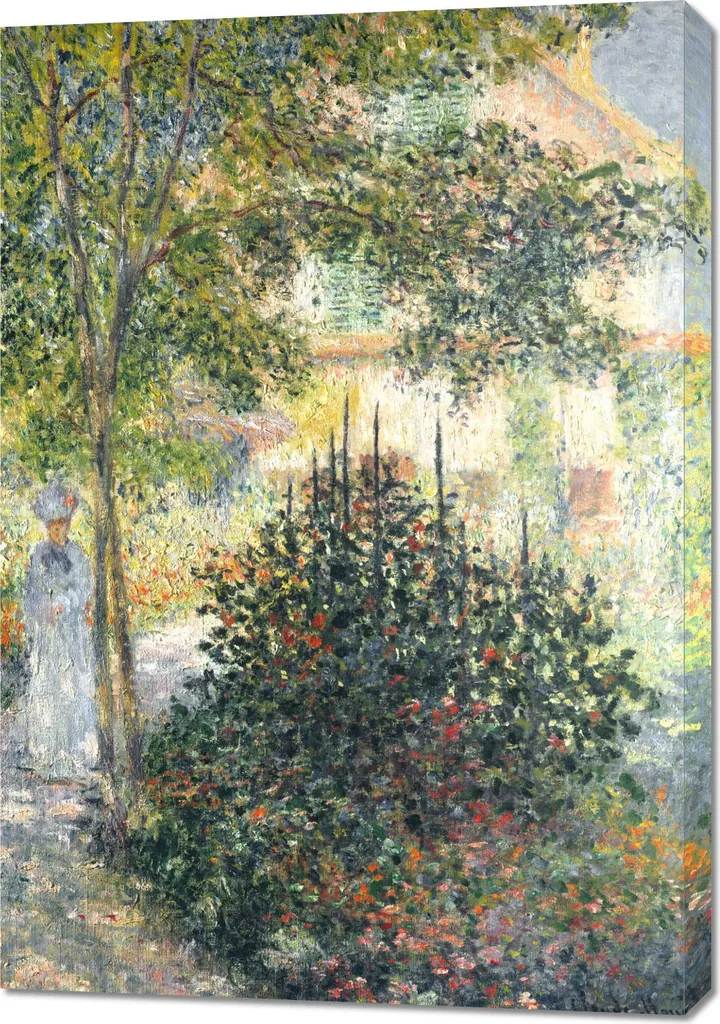 Tableau 70x100 cm Camille Monet dans le jardin par Claude Monet Vintage