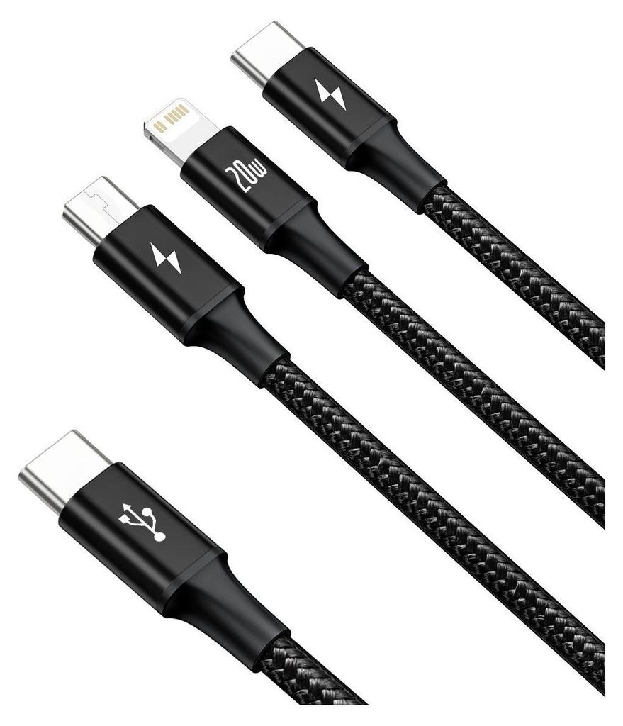 Baseus Rapid Series 3-in-1 USB Type-C Cable PD 20W 1.5m