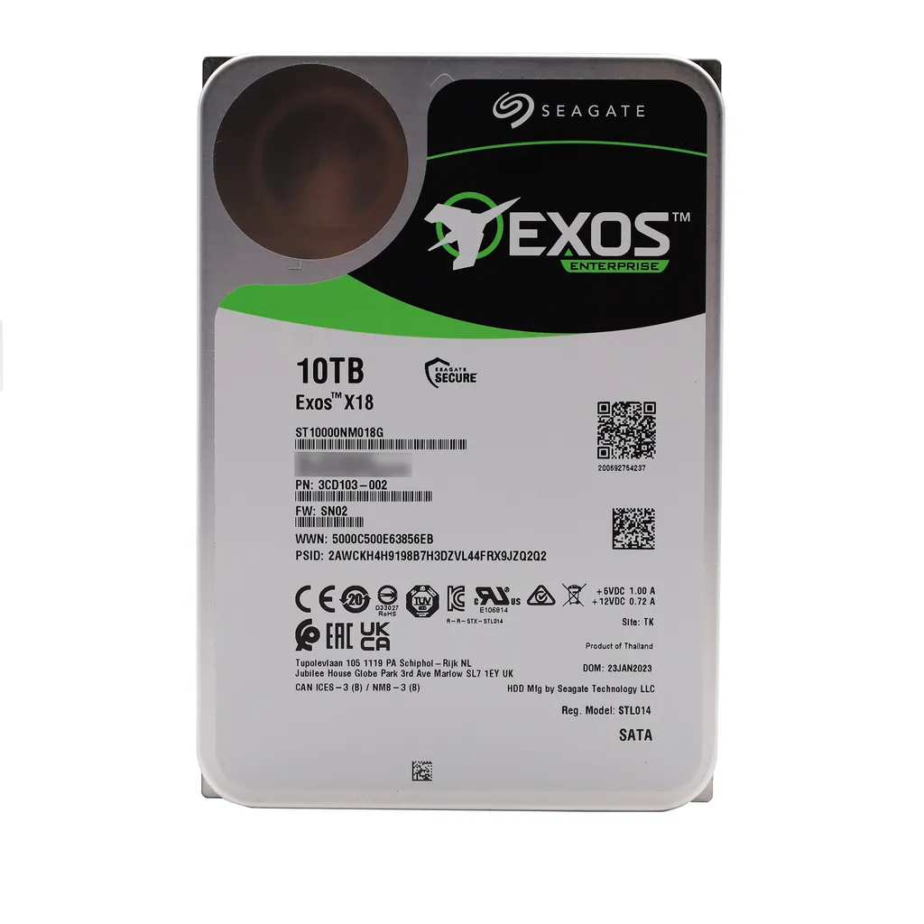 Stockage NAS et Serveur 10 To Disque Dur Seagate ST10000NM018G 3.5 Pouces