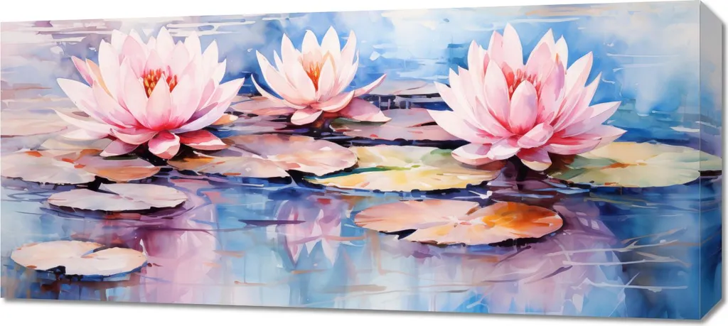 Acquista Online Quadro 90x40 Riflessi Tranquilli - Spedizione Gratis