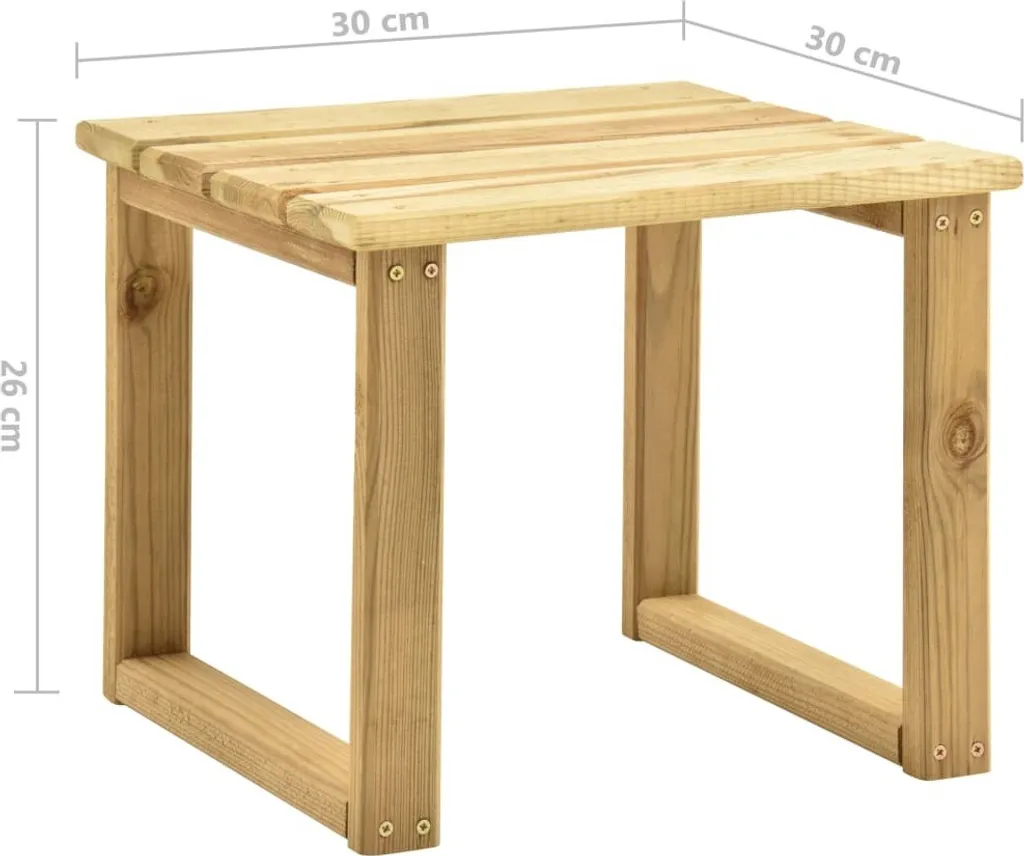 Lettino Prendisole Legno Pino Impregnato + Tavolo e Cuscino Morbido - 10