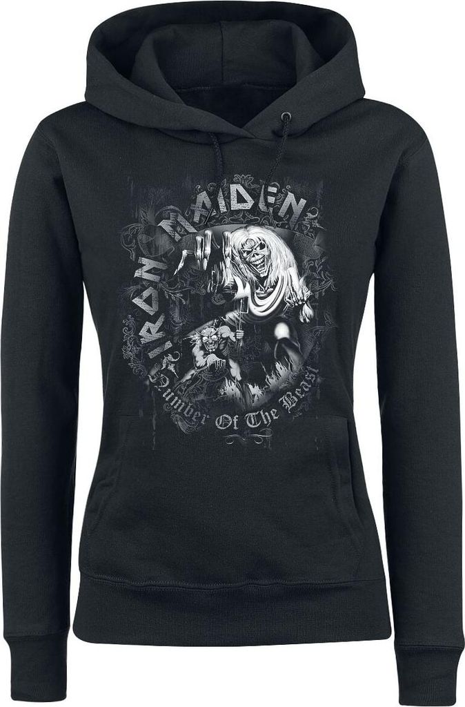 Iron Maiden Kapuzenpullover Damen Number Of The Beast schwarz XL