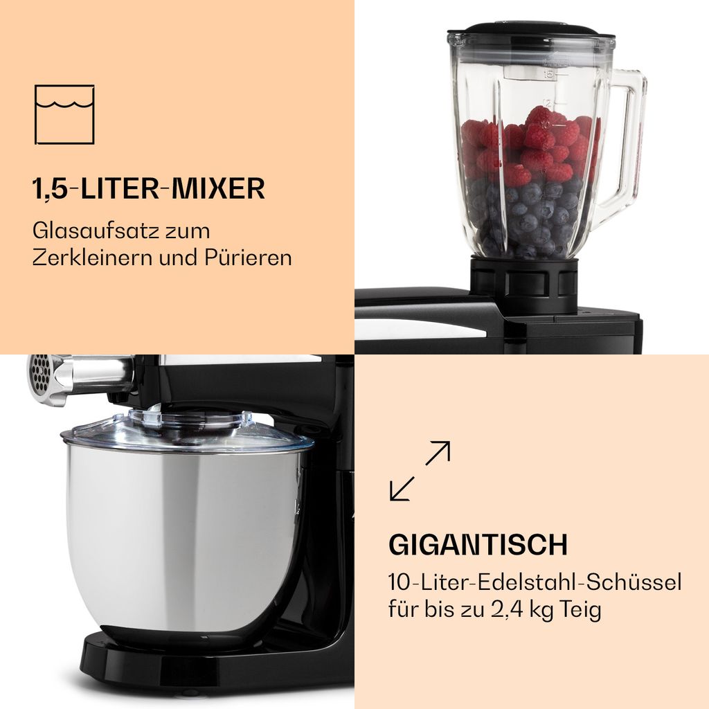 Klarstein Küchenmaschine, Universalküchenmaschinen, 3-in-1 Produktbild 6