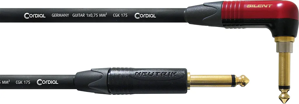 Cordial CSI 3 RP Silent 3m Cavo Chitarra - Jack Neutrik Oro Originale