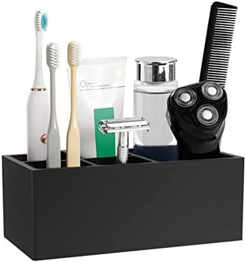 Luxspire Elektrische Zahnbürstenhalter, 5 Fächer Harz Zahnbürstenhalterung Zahnputzhalter Kinder Zahnbürsten Organizer Badezimmer für Zahnbür...