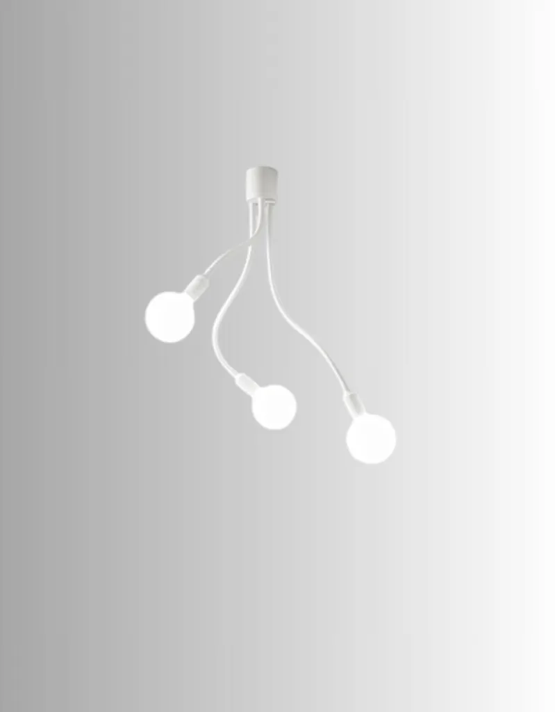 Plafonnier blanc anti-reflet gomme 39cm - Éclairage puissant sans éblouir