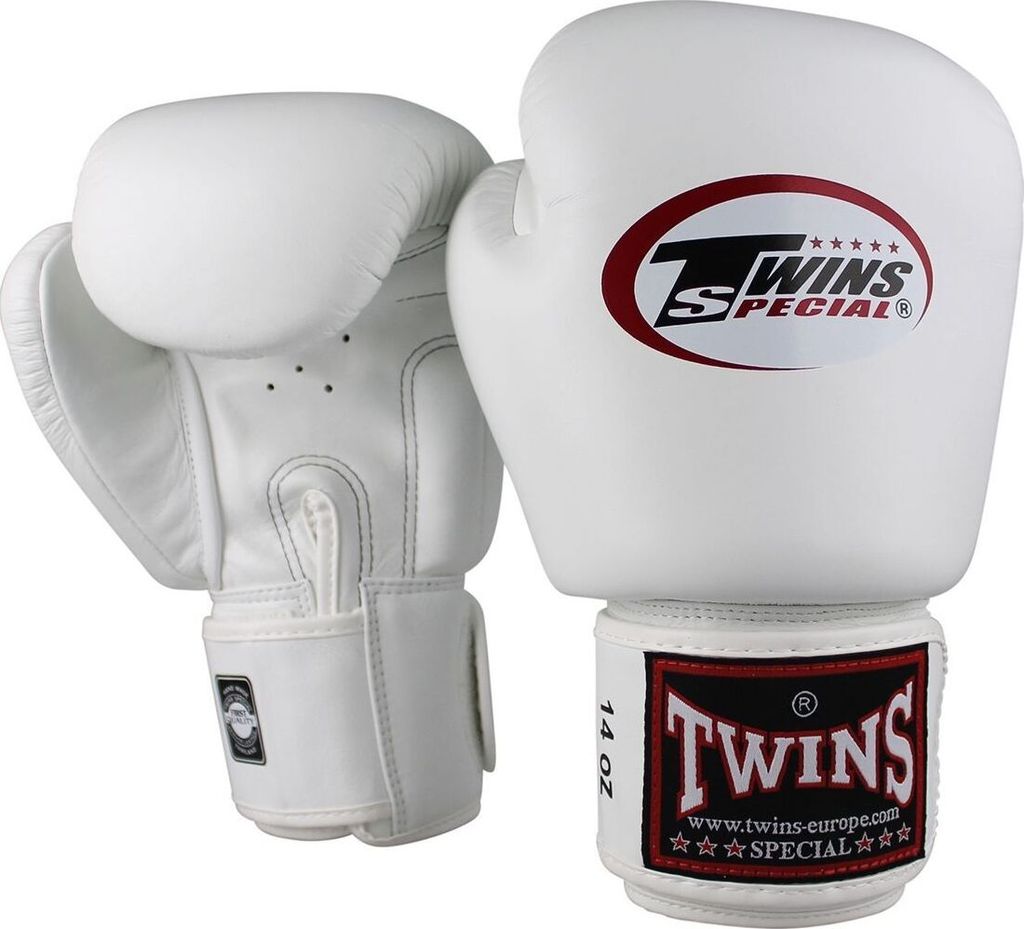 Twins Special BGVL 3 Boxhandschuhe Leder Weiß 14 Unzen Produktbild 