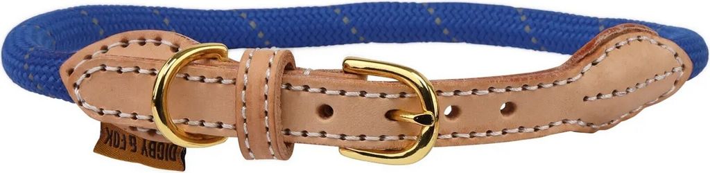 Digby & Fox - Hundehalsband, Reflektierend, Leder ER1781 (XXL - Neckline: 63 cm-70 cm) (Königsblau)