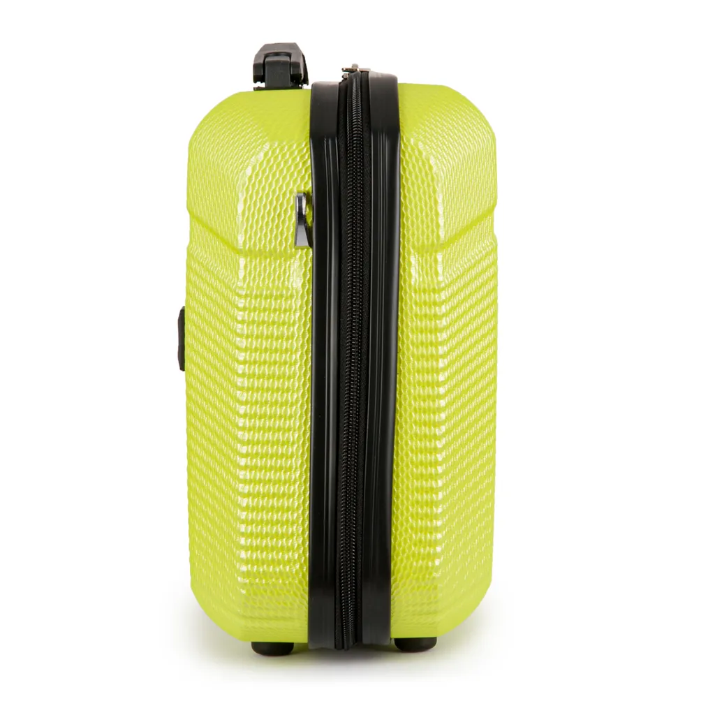 Vanity Case Rigide Solier STL945 Jaune - Petit Bagage à Main ABS Durable - 2