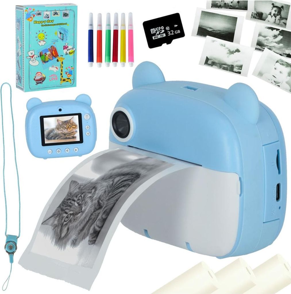 Orsacchiotto con fotocamera istantanea per bambini Immagine del prodotto 