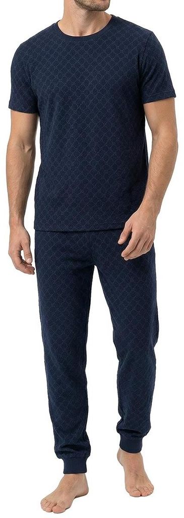 JOOP! Leisure Schlafanzug Set aus langer Hose und T-Shirt, Hose mit Gummibund und Bindeband, Elastisches Material für hohen Komfort