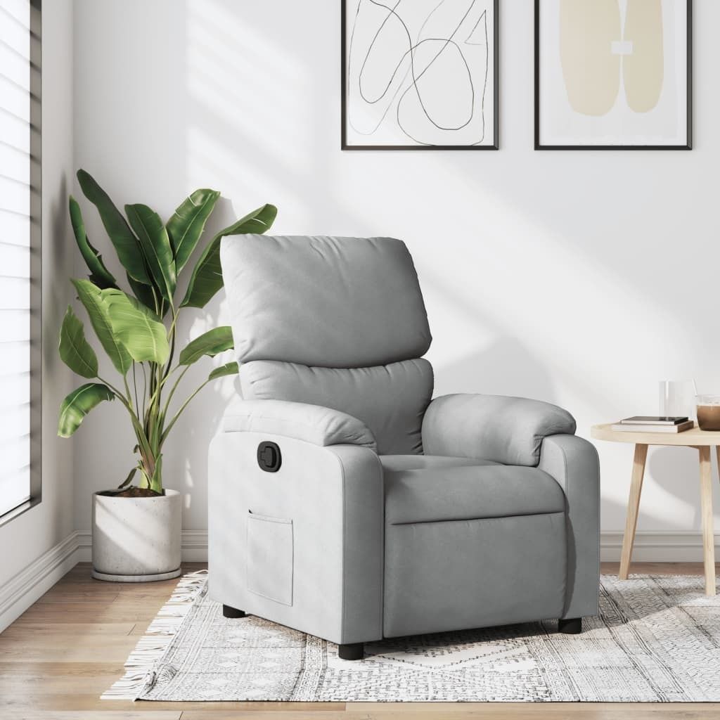 Maison Exclusive - Relaxsessel Hellgrau Stoff
