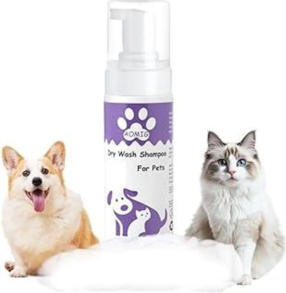 Aomig Shampoo Secco 150ml: Pulizia Flash per Cani e Gatti