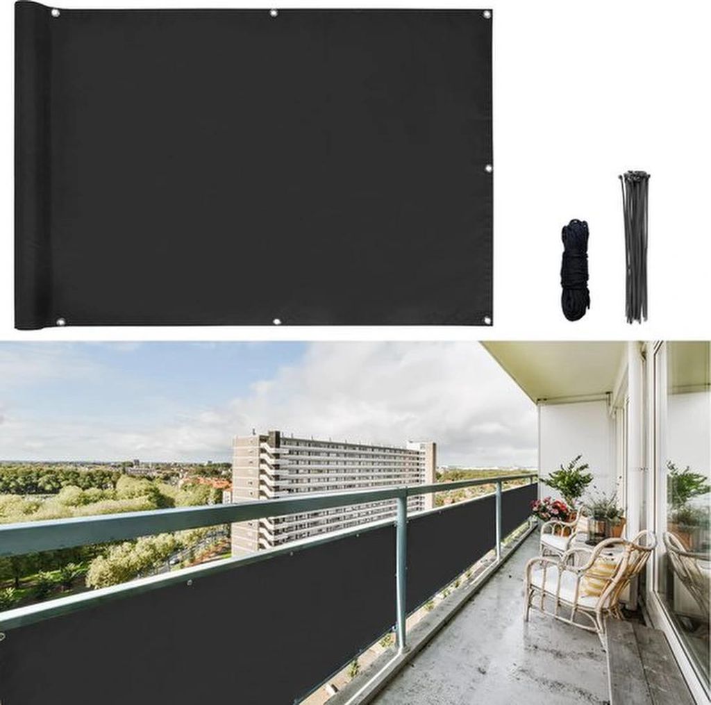 Azomor ️ Undurchsichtiges Balkonschirm für Privatsphäre und Wetterschutz auf der Terrasse