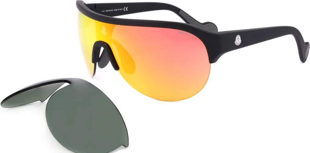 Moncler ML0049 Lunettes de Soleil Noir Mat Verres Unis Protection UV