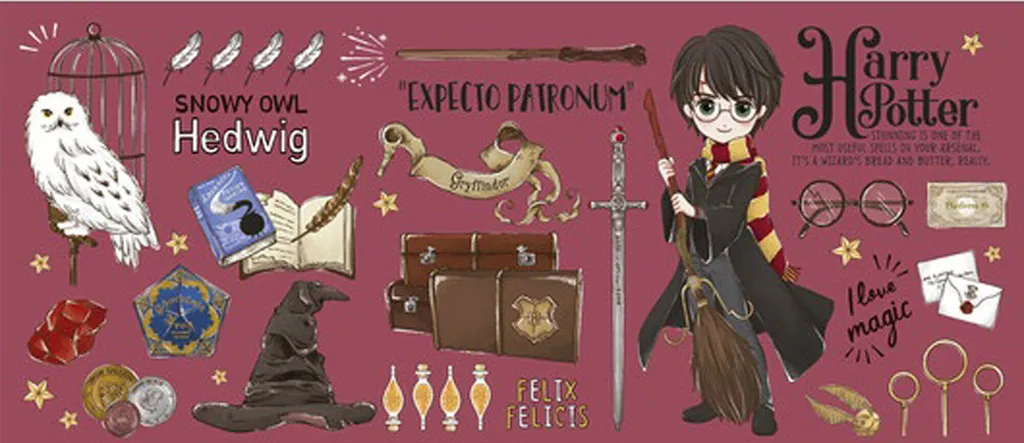 Tapis de souris Harry Potter idéal Setup Gamer - Bureau XXL de 80 x 35 cm