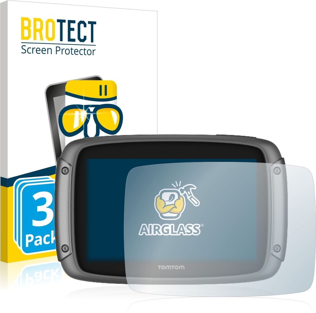 3x BROTECT Schutzglas für TomTom Rider 500 Schutzfolie Panzer Folie Glas Display Schutz klar