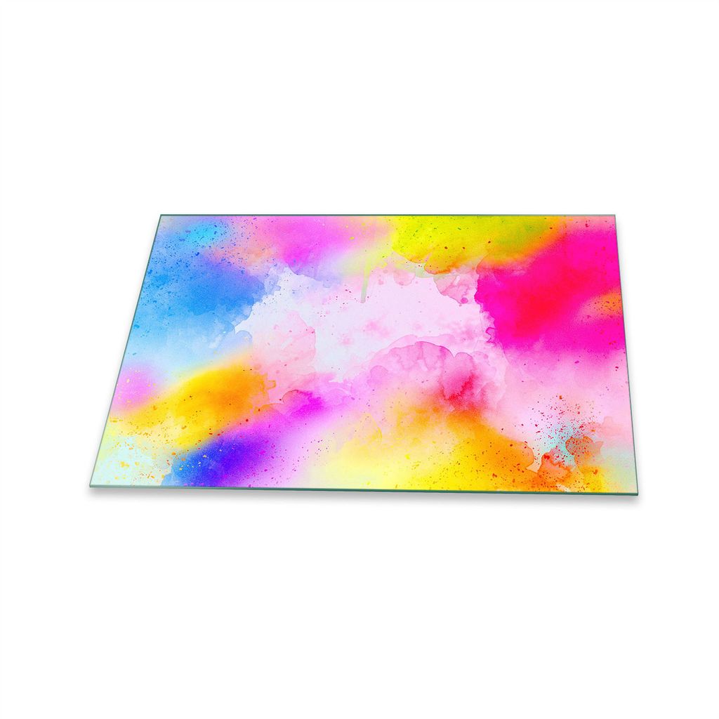 Herdabdeckplatte Glaskeramik 1 Teilig 80x52 Abstrakt Bunt Abdeckung Glas Spritzschutz
