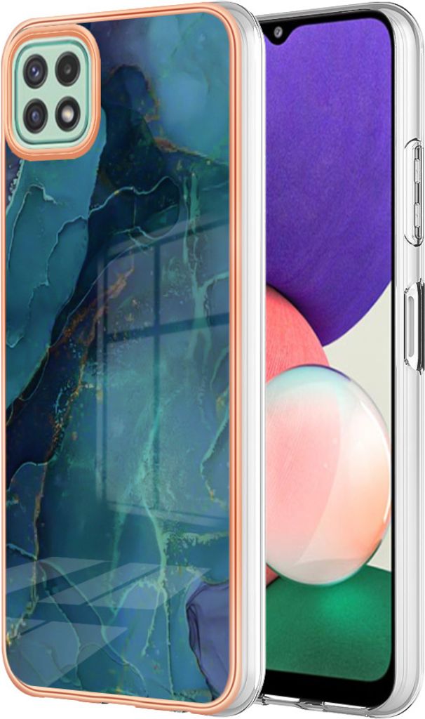 Galaxy A22 5G Hülle, Muster Dünn TPU Silikon Stoßdämpfer Bumper Schutzhülle für Samsung Galaxy A22 5G Grün
