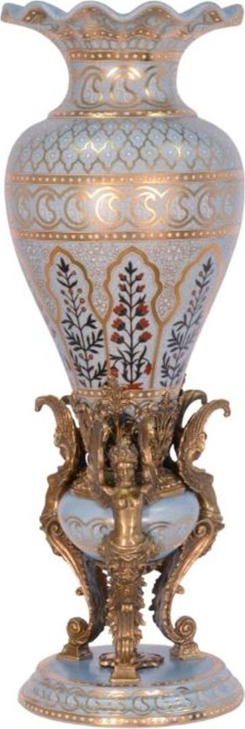 Casa Padrino Porzellan Vase Durchmesser 19,8 x H. 57,2 cm - Hotel Restaurant Möbel