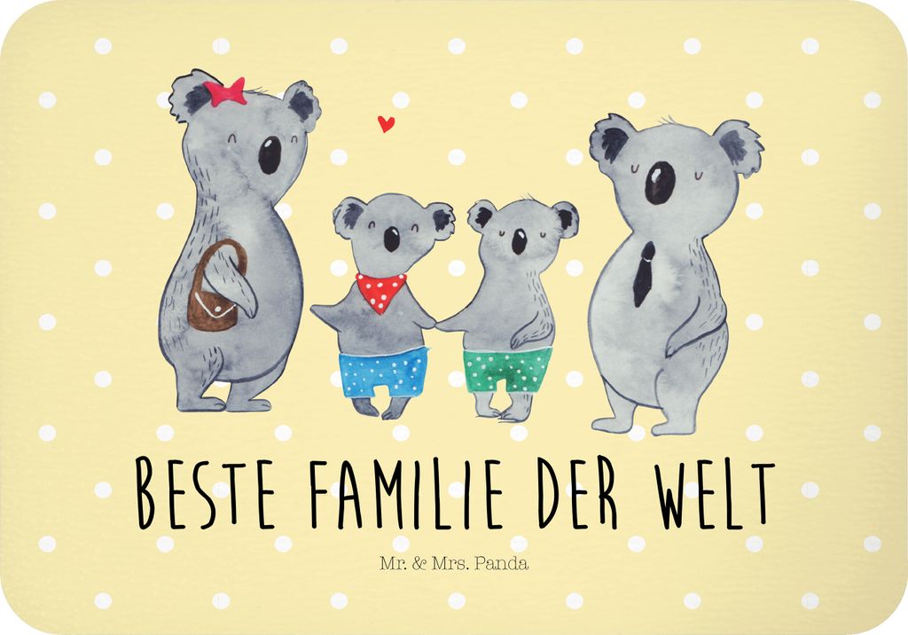 Mr. & Mrs. Panda magnet Koala Familie zwei - Gelb Pastell - Geschenk, Muttertag, Koalabär, Zusammen, whiteboardmagnet, haftmagnet, holzmagnet, Kü...