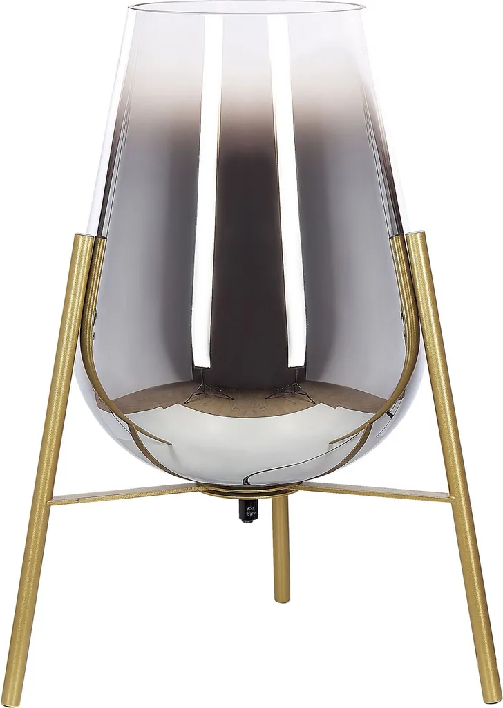 Lampe de chevet design en verre et métal doré pour chambre et salon chic