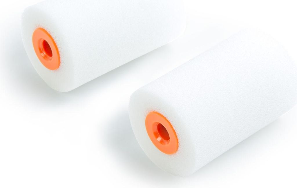 Paint Roller Foam High Density - Lack- und Farbroller für Holz - 50 Mm breit - für Wasser- und Ölfarben - glattes und blasenfreies Ergebnis - we...