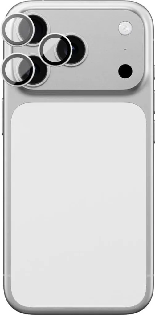 Amazingthing Sapphire Lens Protector iPhone 17 Pro Max Silver Frame