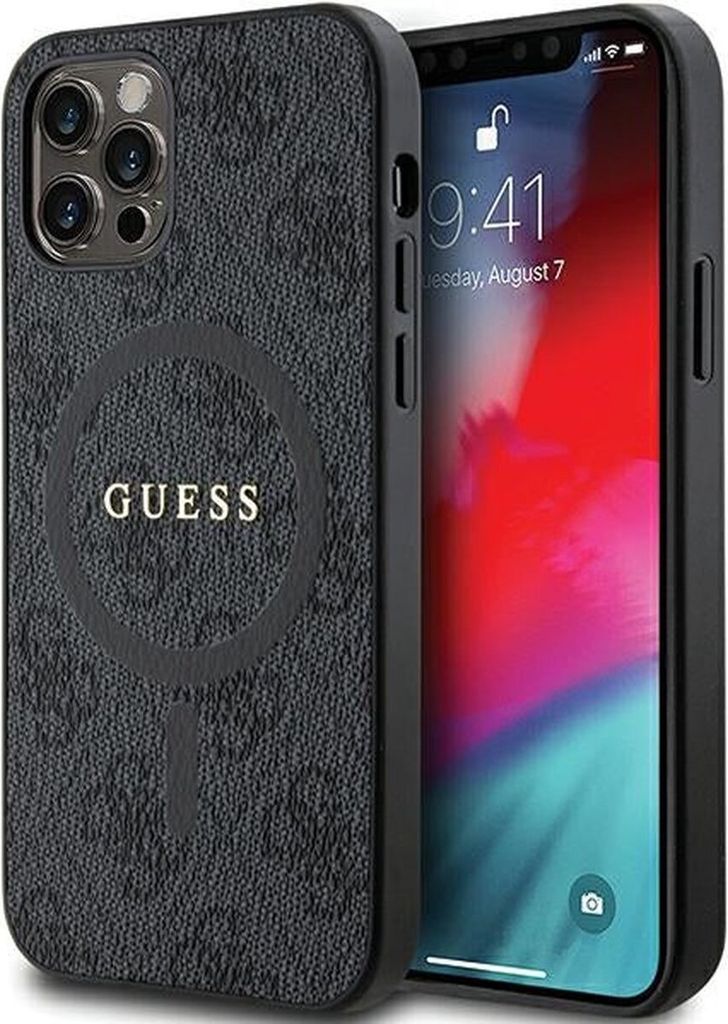 Guess GUHMP12MG4GFRK iPhone 12/12 Pro Black hardcase 4G Produktbild 