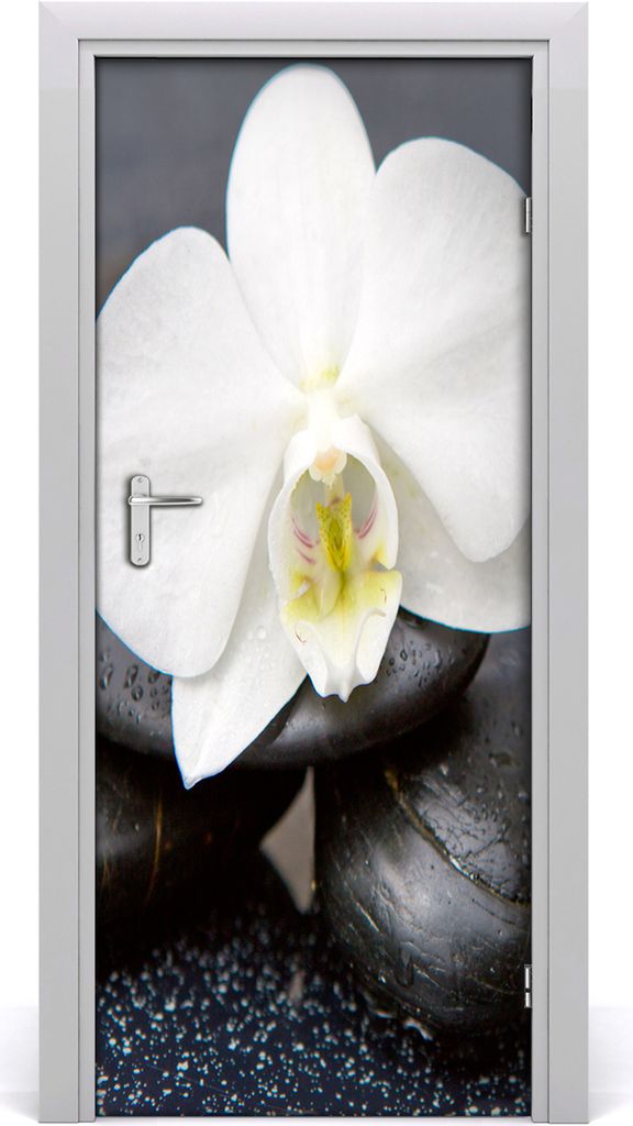 Tulup Türaufkleber 85x205 cm Dekorative Aufkleber Selbstklebend Wasserdichte Tapete Abnehmbar Schlafzimmer Wohnzimmer Wohnkultur - Zen Orchidee Au...