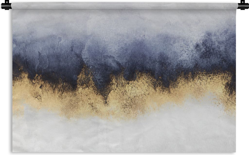 MuchoWow Wandteppich Wandbehang Abstrakt - Gold - Luxus 90x60 cm Tapisserie Dekoration Wandtuch - Wandskulpturen - Bildteppich