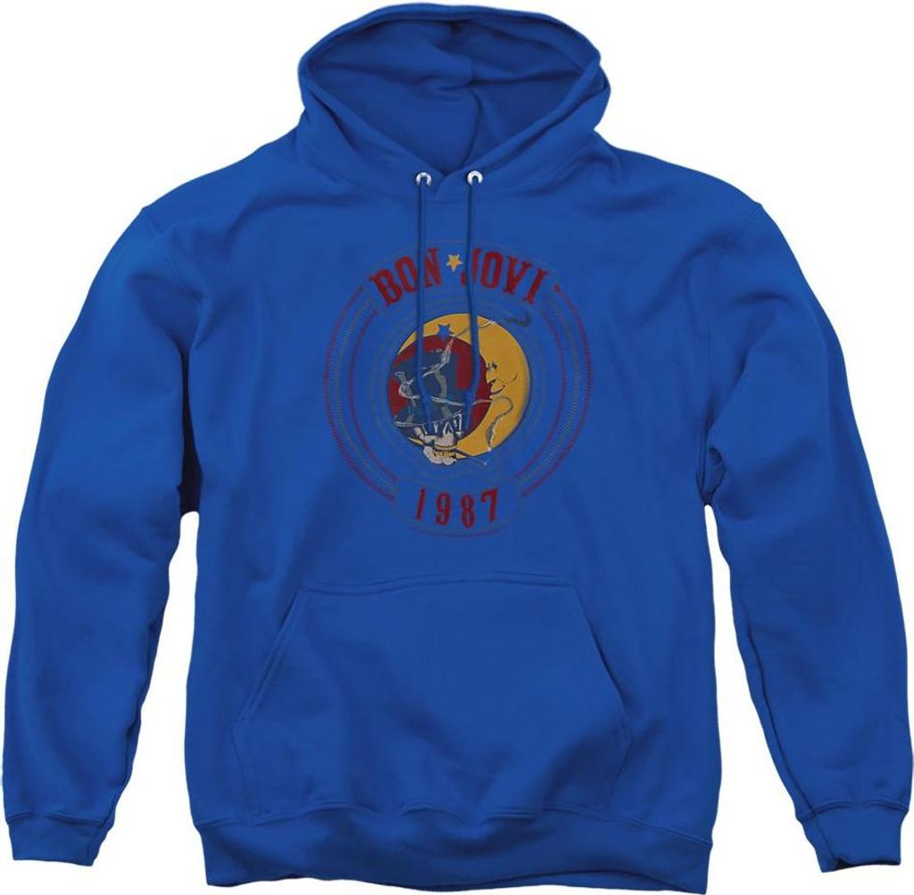 Bon Jovi - "1987" Kapuzenpullover für Herren/Damen Uni TV21093 (L) (Königsblau)