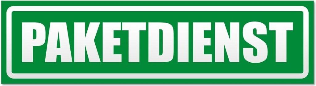 Kiwistar - Autoaufkleber - Grün - 30 x 8 cm - Paketdienst invertiert - Hinweis Aufkleber Sticker für Auto, Kfz, Fahrrad, PKW, LKW