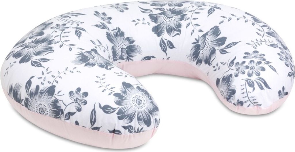 Bellochi Stillkissen mit Bezug - aus 100% Baumwolle - - Baby Lagerungskissen - Kuschelkissen - 40x60 cm Multifunktionale Positionierung - pink berry