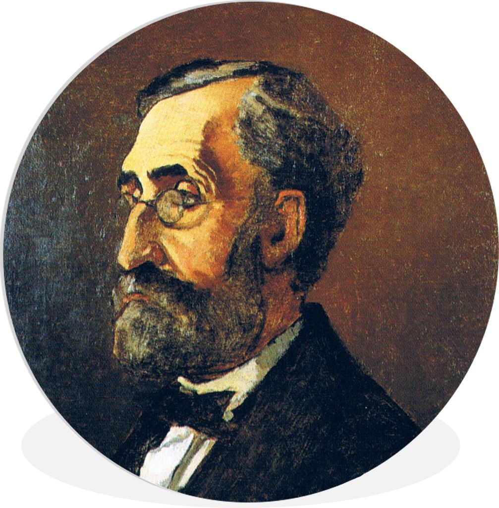 MuchoWow Rundes Wandbild - Runde Bilder Porträt von Adolphe Monet - Claude Monet Ø 60 cm Kreis Wanddekoration Kunststoff - Wandkreis - Wandschm...