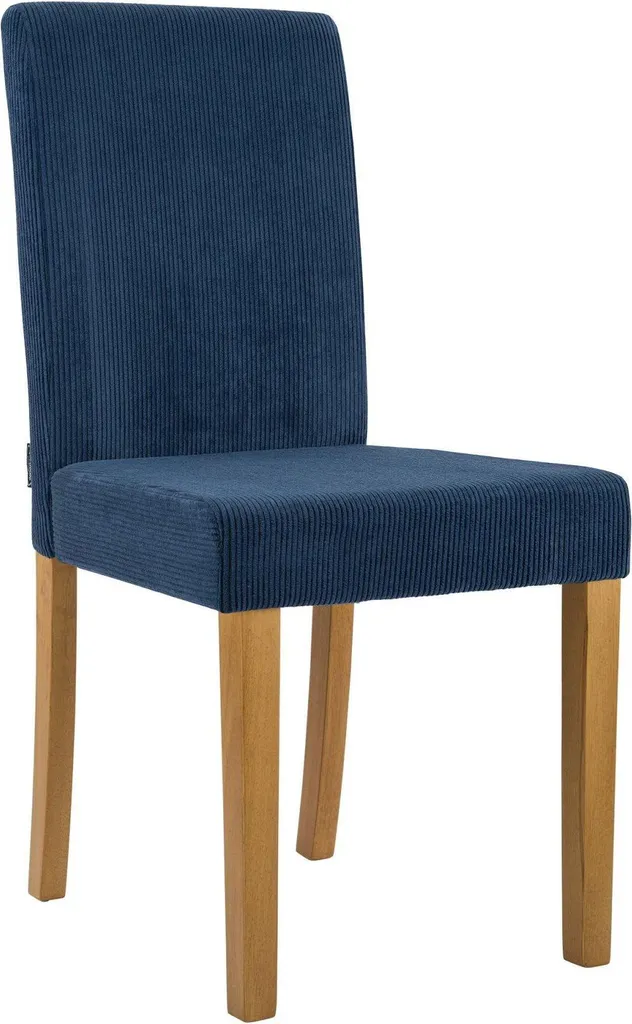 Sedia Blu da Pranzo Comoda: Tessuto a Coste Trendy per la Tua Casa